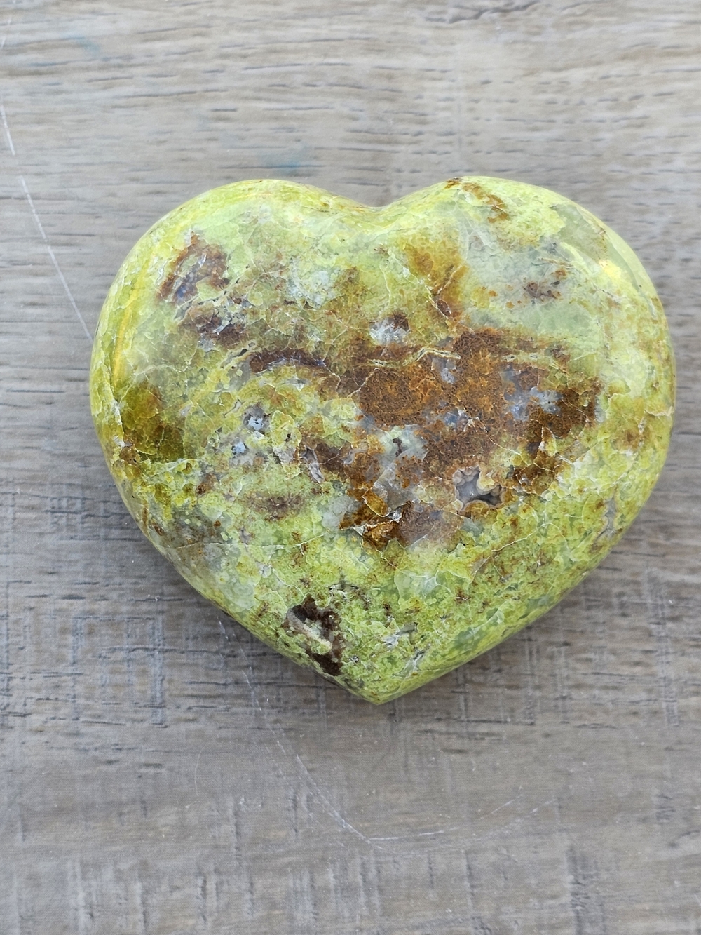 Green Opal Crystal Heart